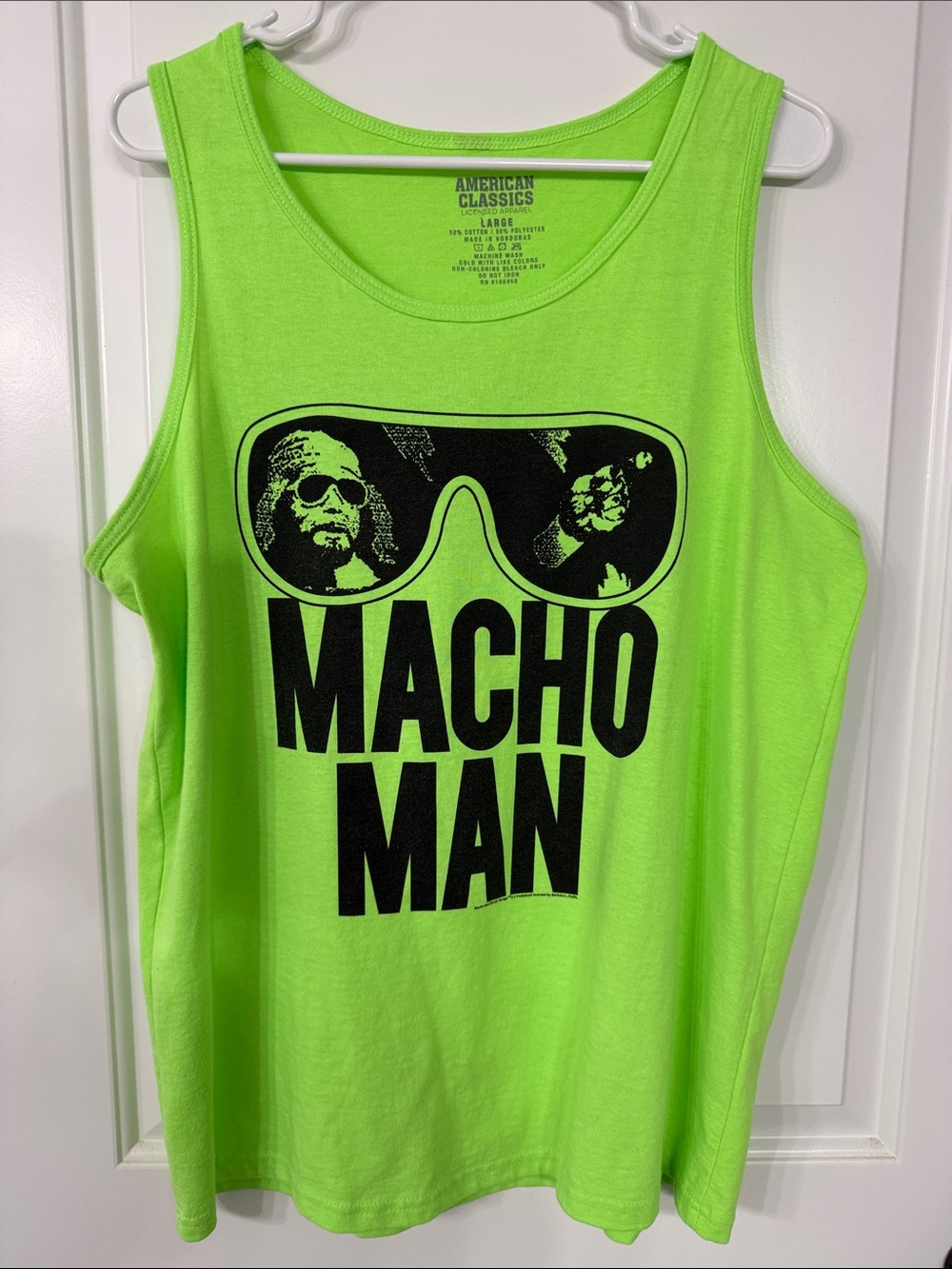 American Classics Neon Green 'Macho Man' Graphic Tank